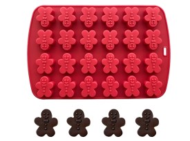 Molde silicona 24 mini muñecos de jengibre 